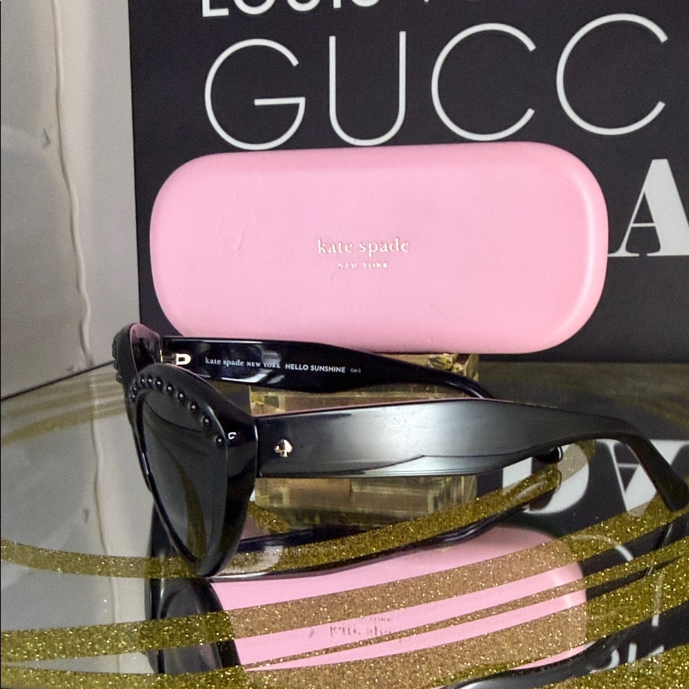 Kate Spade Black Studded Cat-Eye Sunglasses - Picture 4 of 8